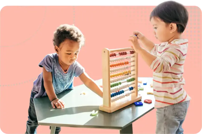 British values image - children playing with an abacus