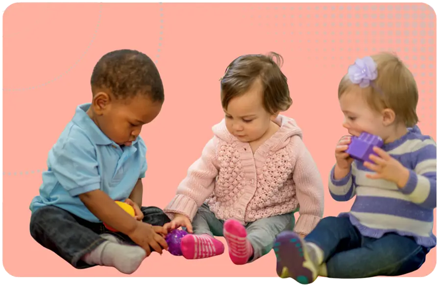 Communication and language activities image - children with blocks