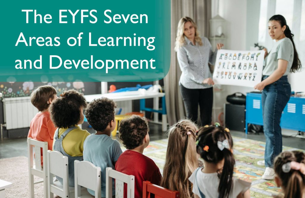EYFS-Seven-Areas-Image-1-Two-nursery-teachers-holding-up-an-alphabet-in-front-of-children-in-a-classroom-Text-crop
