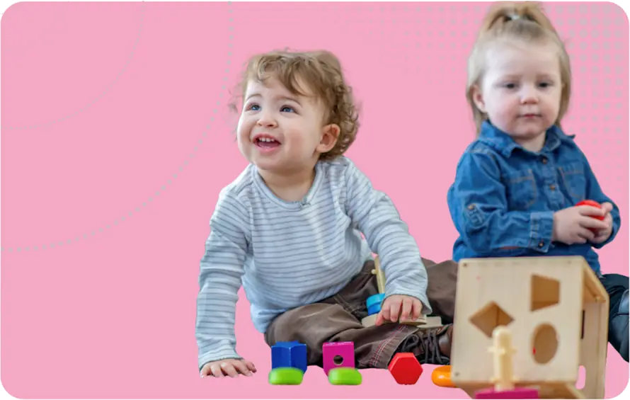 Mental Health for Children image - Small children playing a game with shapes