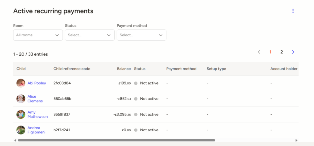 Active Recurring Payments