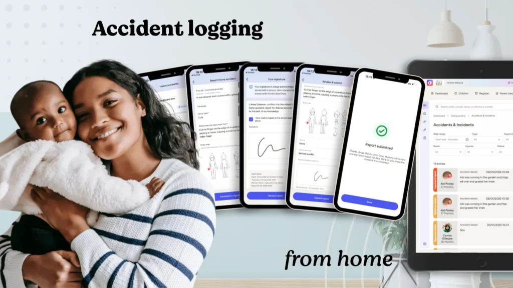 Home accident reporting on Ovivio Parent App Blog Header from home
