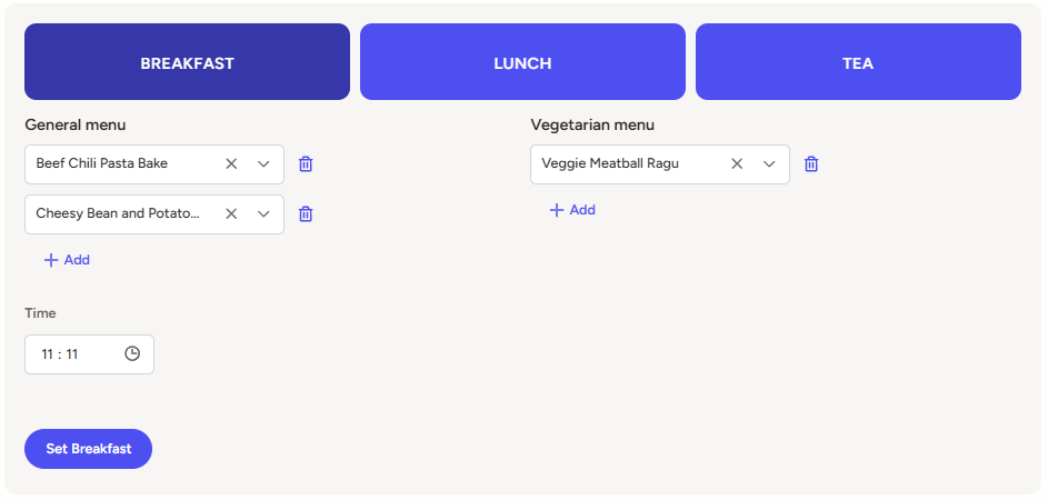 Meal logging