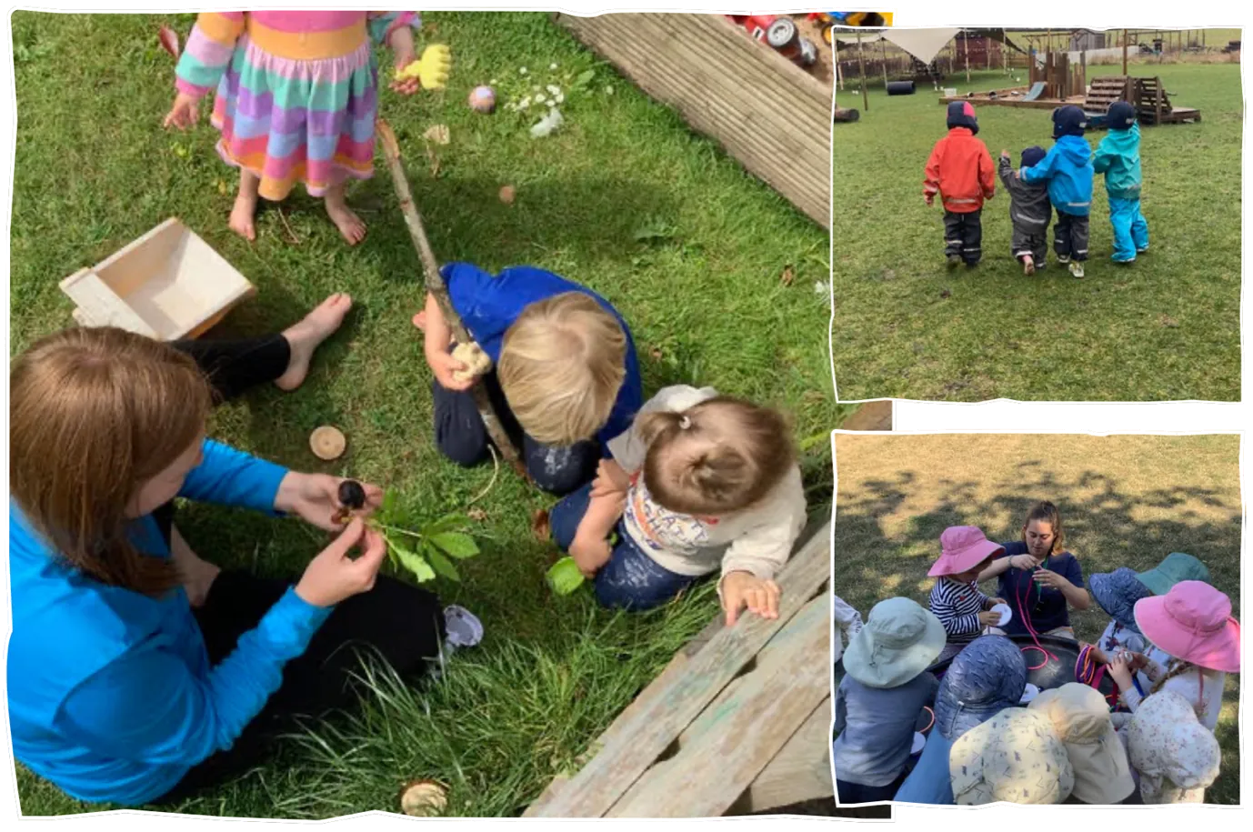The Pheasant Nest Exceptional Inclusion Image - Children learning outdoors in a collage
