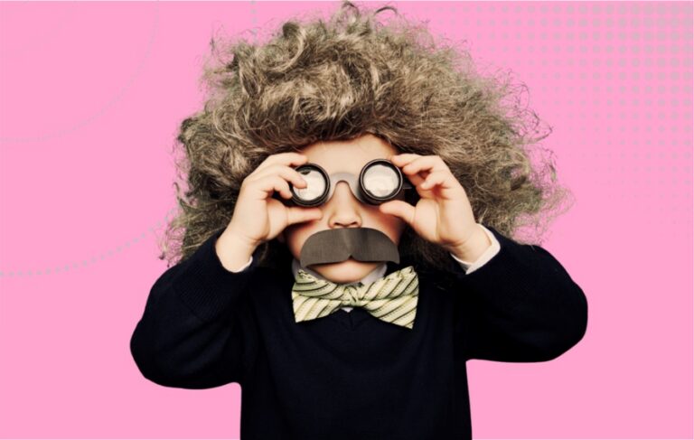 SEND in Early Years image - Child Einstein looking through binoculars