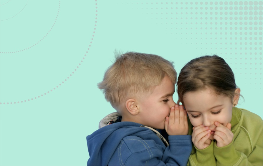 SEND in Early Years image - Two children conspiratorialising