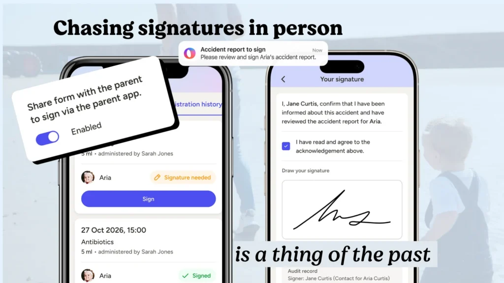 Signatures on Parent App Header